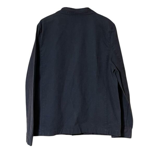 UGG Mens Size Small NEW Cohen Waxed Cotton Zip Button Front Jacket Navy Blue - Picture 2 of 12